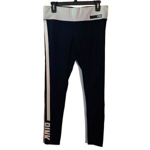 PINK yoga VS Logo Leggings Black with White Stripes 2014 Medium